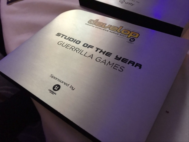 Guerrilla Games vyhralo kategriu tdio roka na Develop Awards 2017