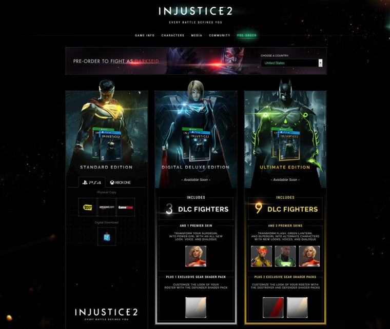 Injustice 2 dostane 9 DLC postv