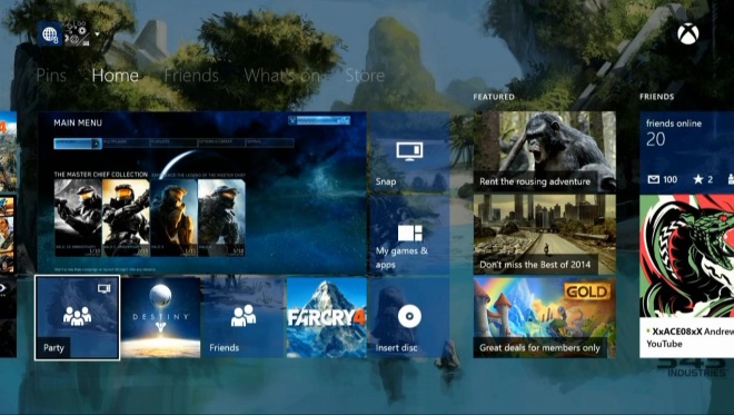 Microsoft teasuje priesvitn tiles v Xbox One menu