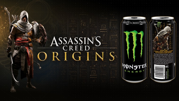 Ubisoft uzatvoril spoluprcu s energetickm npojom Monster v rmci marketingu pre Assassins Creed Origins