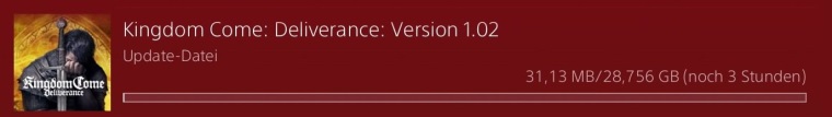 Day one patch pre PS4 verziu Kingdom Come Deliverance m cez 23GB