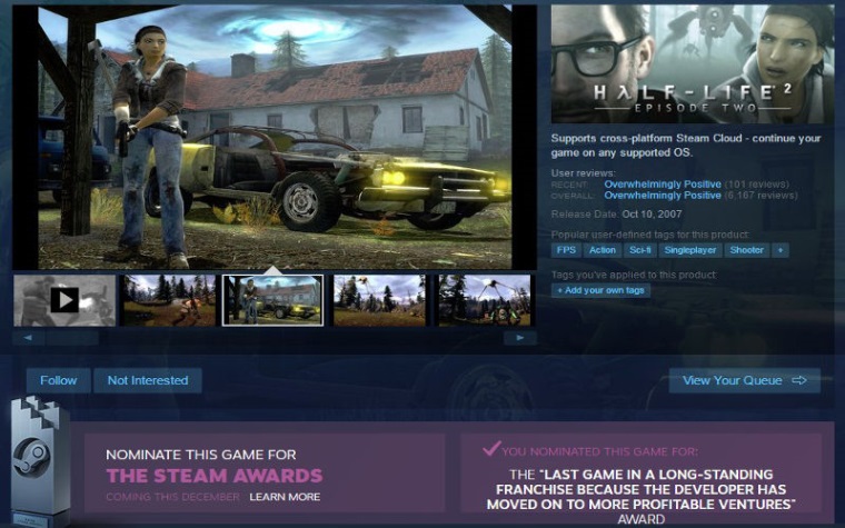 Najvtipnejie kategrie v prebiehajcej Steam Award kampani