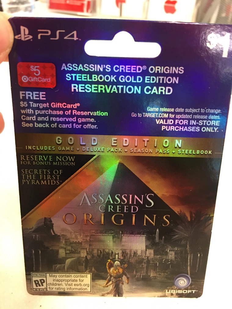 Predobjednvka Assassin's Creed: Origins Gold Edition v Targete