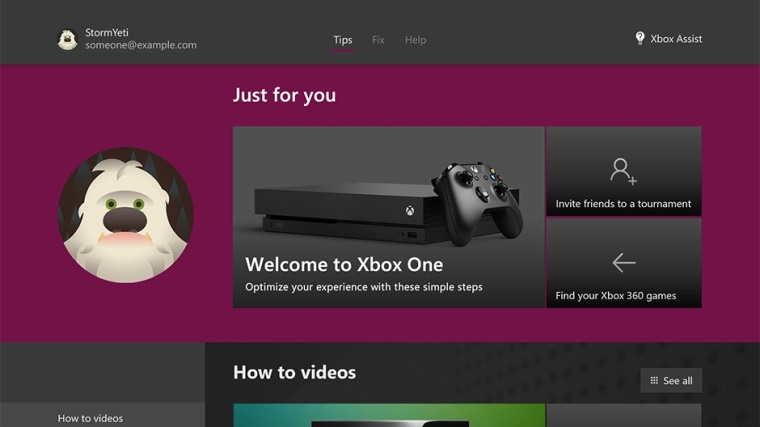 Xbox One dostal Xbox Assist app 