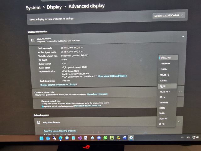Asus ROG Strix OLED XG32UCWMG 4K